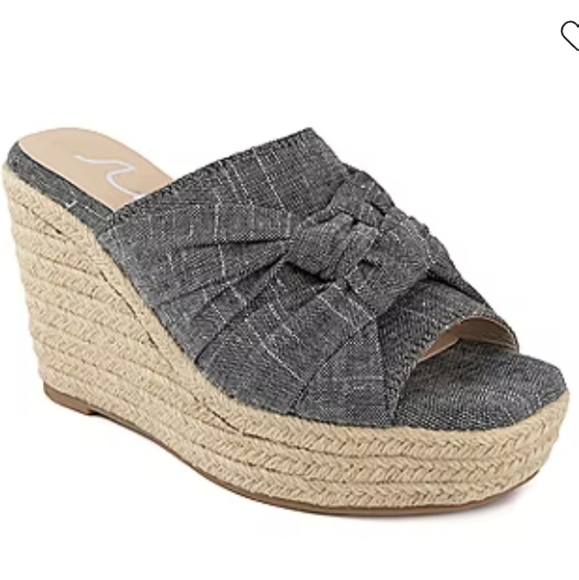 Sugar Shoes - Sugar Harlem Wedge Sandal Black 7.5